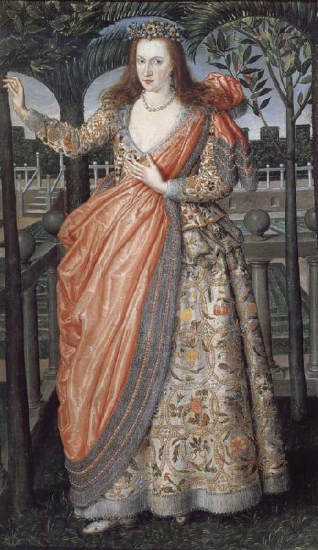Robert Peake the Elder Portrait of a Lady of the Hampden family Spain oil painting art